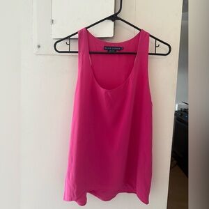 Ralph Lauren silk top shirt tank for sz xs pink great for breast cancer month